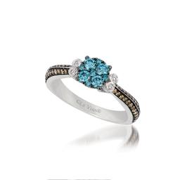 Le Vian Exotics(R) Iced Blue Diamonds(R) Cluster Cocktail Ring