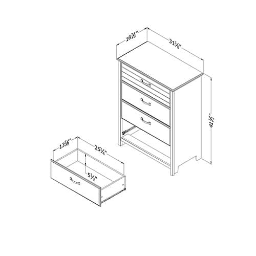 South Shore Ulysses 4-Drawer Chest - Bluberry