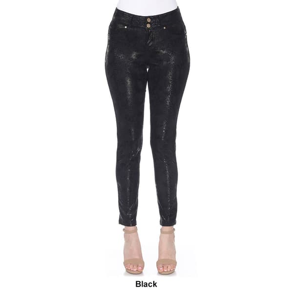 Womens White Mark Faux Suede Snake Pants