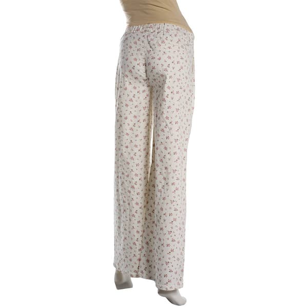 Womens Maturnity Zoe + Phoebe Pull On Floral Denim Jeans