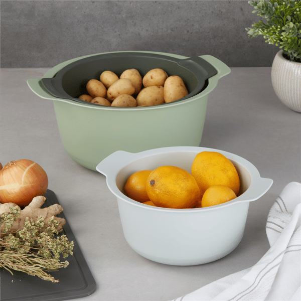 BergHOFF 3pc. Mixing Bowls & Colander Set