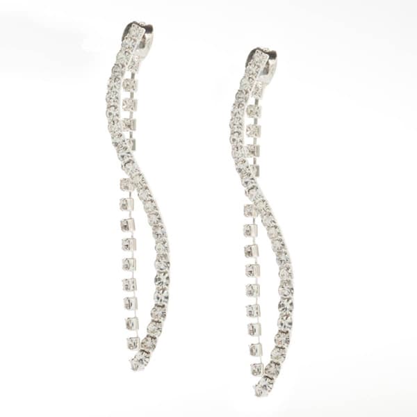 Rosa Rhinestones Crystal Twist Earrings - image 