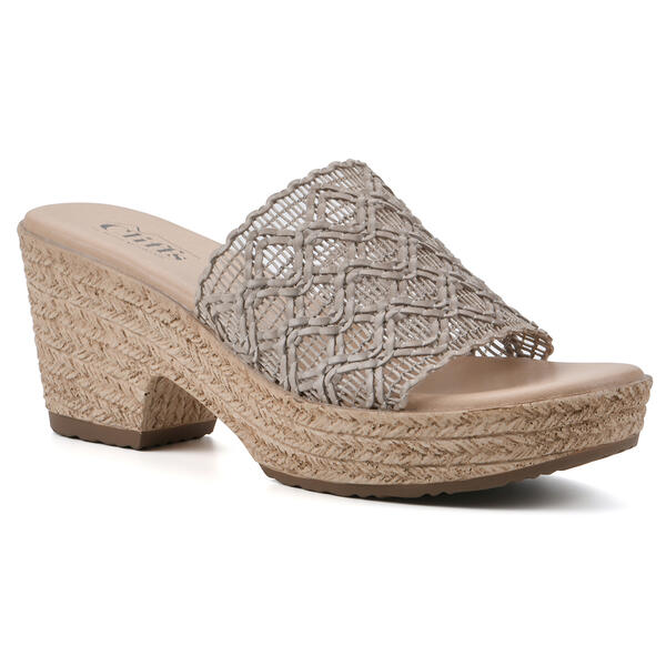 Womens Cliffs by White Mountain Biankka Woven Slide Sandals - image 