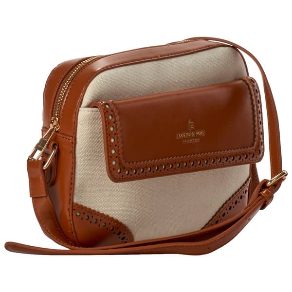 London Fog Amira Color Block Canvas Crossbody