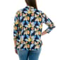 Plus Size Zac & Rachel 3/4 Sleeve Navy Floral Open Front Cardigan - image 2