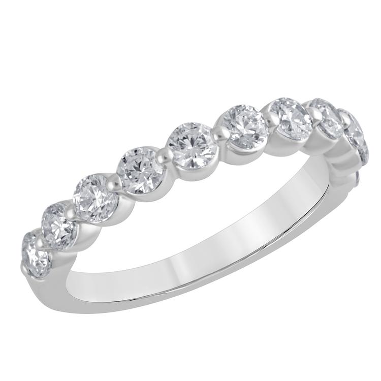 Nova Star® 14kt. White Gold 1ctw. Lab Grown Diamond Band Ring