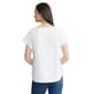 Womens Jones New York Short Sleeve Eyelet Side Button Blouse - image 2