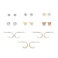 Ashley Ball Butterfly & Crystal Stud & Mini-Hoop Earrings - image 1