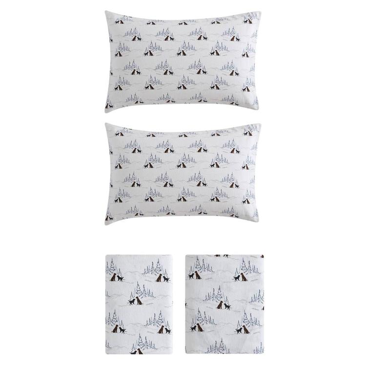 Eddie Bauer Dog Friends Cotton Flannel Sheet Set
