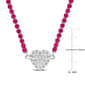 Sophia B 14 7/8ctw. Created Ruby & White Sapphire Collar Necklace - image 3