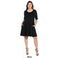 Plus Size 24/7 Comfort Apparel Knee Length Fit & Flare Dress - image 3