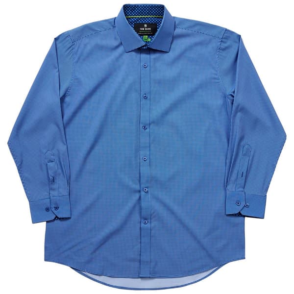 Mens Tom Baine Checkered Regular Fit Dress Shirt - Royal Blue - image 