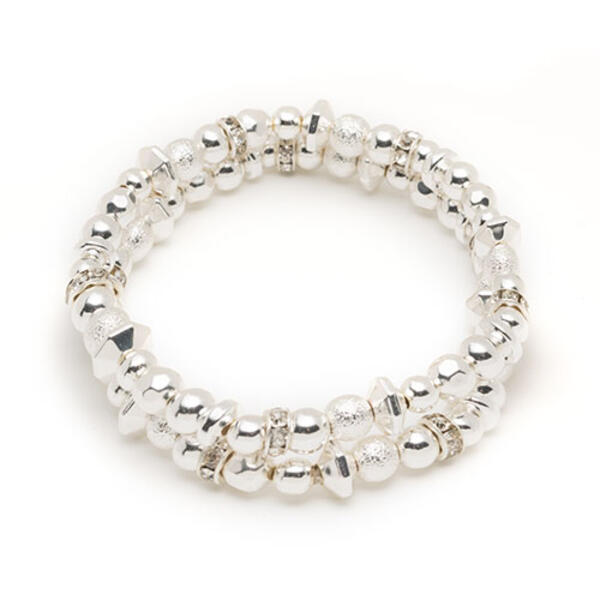 Nine West Silver-Tone & Crystal 2pc. Bead Bracelets - image 