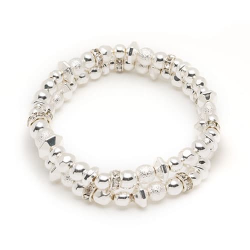 Nine West Silver-Tone & Crystal 2pc. Bead Bracelets - image 