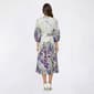 Womens Harlow & Rose Long Sleeve Floral Surplice Neck Midi Dress - image 2