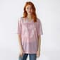 Juniors Jolie & Joy Oversized Satin Mesh Football Applique Tee - image 1