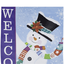 Northlight Joyful Snowman "Welcome" Christmas House Flag