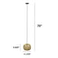 Lalia Home 1-Light Bohemian Farmhouse Coastal Paper Shade Pendant - image 10