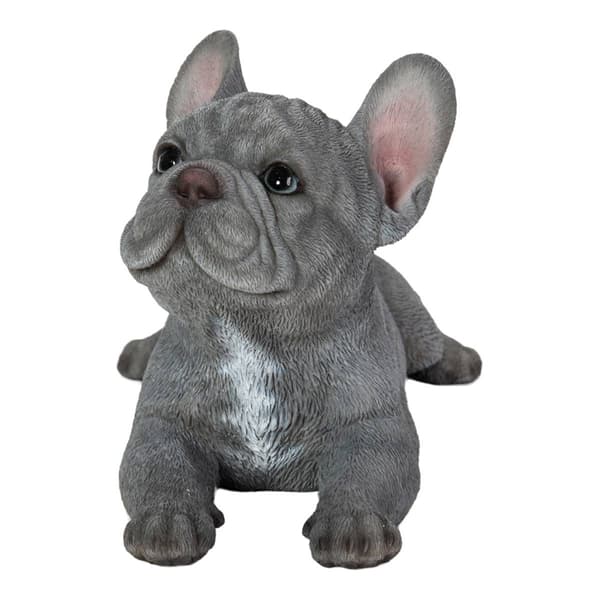 Hi-Line Gift Lying French Bulldog Garden Statue