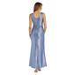 Womens R&M Richards Sleeveless Metallic Side Ruched Wrap Dress - image 2