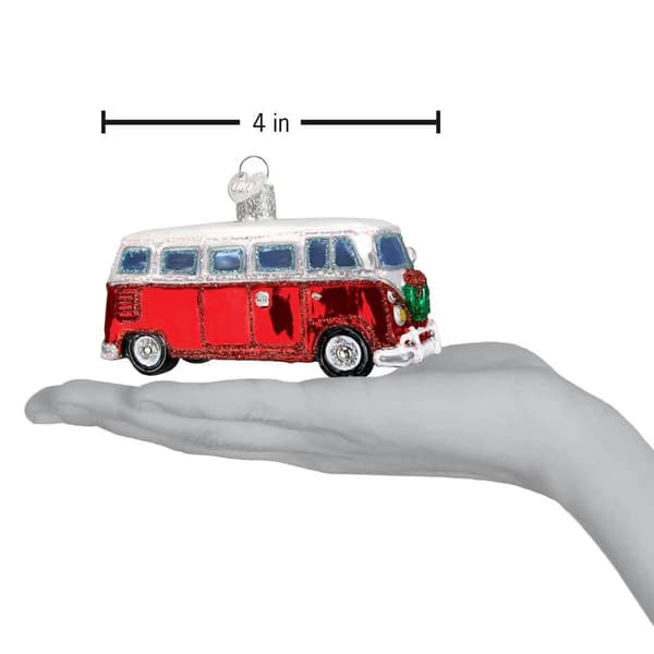 Old World Christmas Red Camper Van Ornament