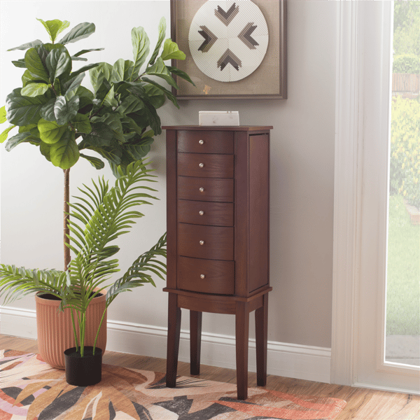 Linon Home Decor Maddie Espresso Jewelry Armoire