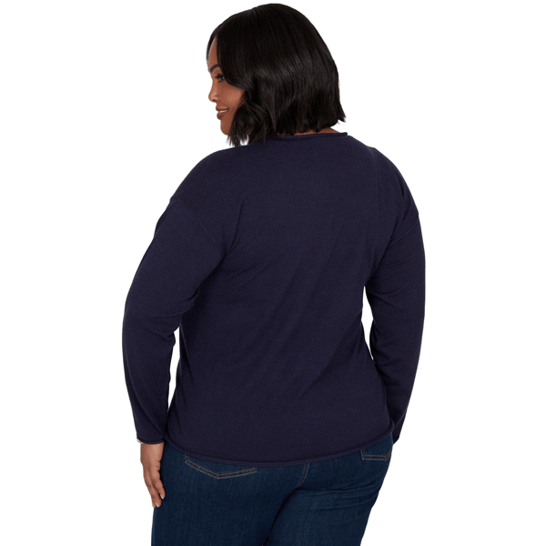 Plus Size Skye’s the Limit Urban Heirloom Dog Motif Sweater