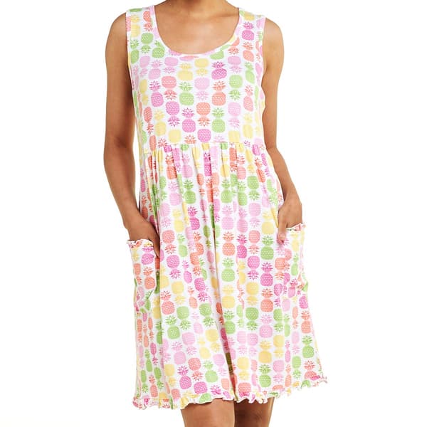 Plus Size Ren&#233; Rof&#233;&#174; Pineapple Tank Babydoll Dress
