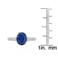 Sterling Silver Ring w/ Created Sapphire & White Topaz - image 5