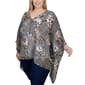 Plus Size NY Collection 3/4 Sleeve Sharkbite Hem Chiffon Lined P - image 1