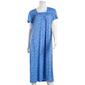 Womens White Orchid Flutter Sleeve 46 Blueberry Buds Nightgown - image 1