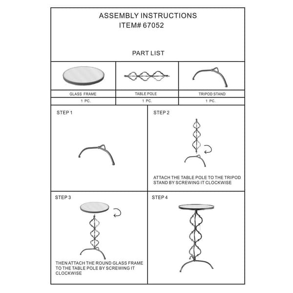 9th & Pike® Gold Glam Metal Accent Table