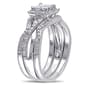 Loveblooms™  Princess & Round Diamond Bridal Ring Set - image 2
