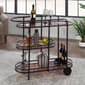 Sauder Coral Cape Modern Metal & Glass Bar Cart - image 2
