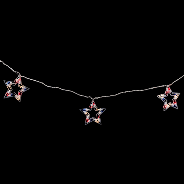 Northlight  5.25ft. Patriotic Stars Patio Light Set