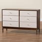 Baxton Studio Nikolai Mid-Century Wood 6-Drawer Dresser - image 8