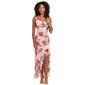 Juniors Madden Girl Mesh Cowl Neck High Low Maxi Dress- Nude - image 2