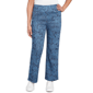 Petite Ruby Rd. Indigo Go Paisley Stretch Denim Pull On Ankle Je - image 1