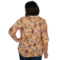Plus Size Ruby Rd. Must Haves Roll Tab Sleeve Floral Vines Blouse - image 2