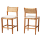 bali & pari Chatura Mahogany Wood 2pc. Counter Stool Set - image 1