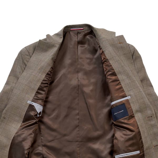 Mens Tommy Hilfiger Suit Separate Glenn Plaid Jacket - Tan