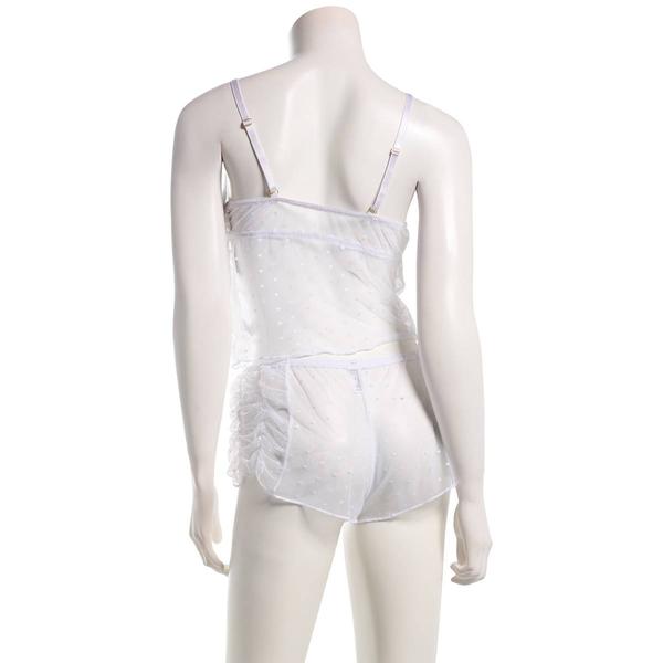 Womens Spree Intimates Ruched Mesh Cami & Shorts - CA2033