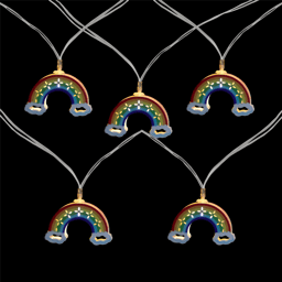 Northlight 4.5ft. LED Rainbows & Clouds Patio Light Set