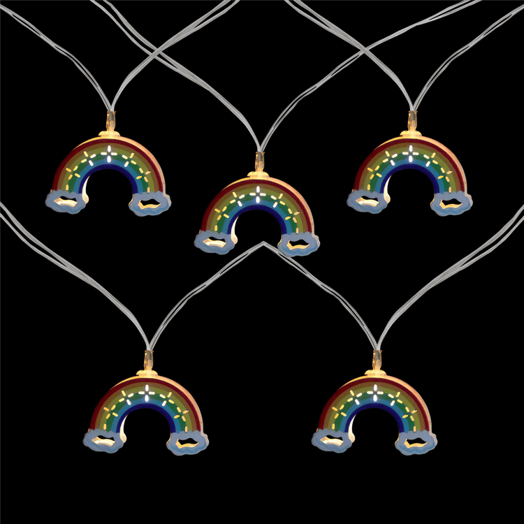 Northlight 4.5ft. LED Rainbows & Clouds Patio Light Set