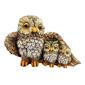 Alpine Owl Mom Wing Protecting Baby Owlets Statuary - image 1