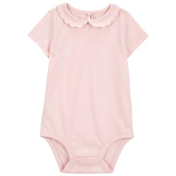 Baby Girl &#40;12-24M&#41; OshKosh B''Gosh Scallop Collar Bodysuit - image 