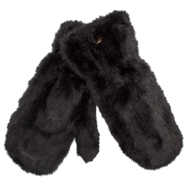 Womens Steve Madden Extreme Fuzzy Faux Fur Mittens - image 