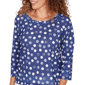 Petite Hearts of Palm Smooth Sailing 3/4 Sleeve Dots Blouse - image 5