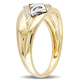 Mens Gentlemen&#8217;s Classics&#8482; 10kt. Gold 1/20ctw. Diamond Dad Ring