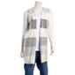 Womens 89th & Madison Sleeveless Hooded Stripe Pocket Cardigan - image 1